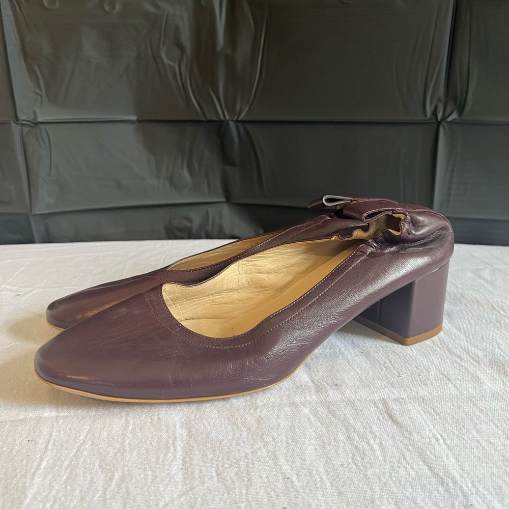 Everlane leather maroon Day Heel